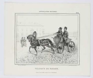 Télègue de parade, Blatt 8 der Folge "Attelages Russes"