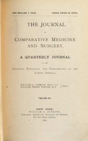 The Journal of comparative medicine and surgery. 3, 3. 1882