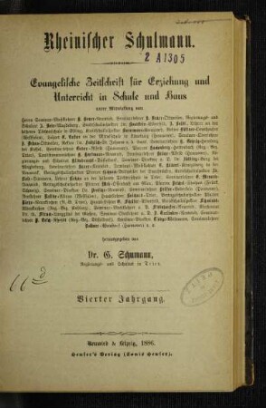4: Rheinischer Schulmann - 4.1886