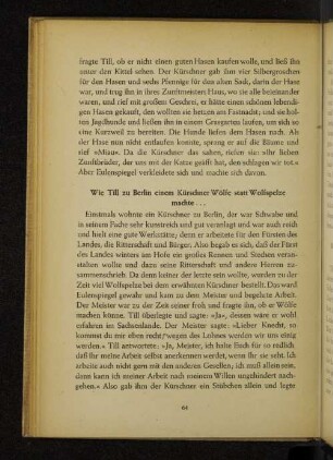 Wie Till zu Berlin einem Kürschner Wölfe statt Wolfspelze machte...