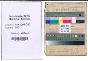 Entnazifizierung Wilhelm Klimburg , geb. 07.04.1904 (Transportunternehmer)