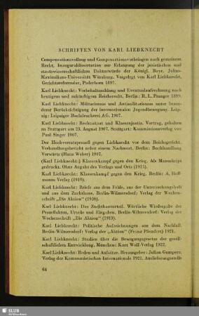 Schriften Von Karl Liebknecht