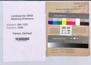 Entnazifizierung Gerhard Dames , geb. 31.12.1894 (Amtssekretaer)