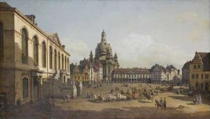 Der Neumarkt in Dresden vom Jüdenhofe aus
