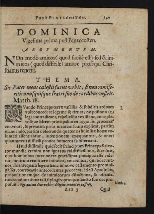 Dominica Vigesima prima post Pentecosten.