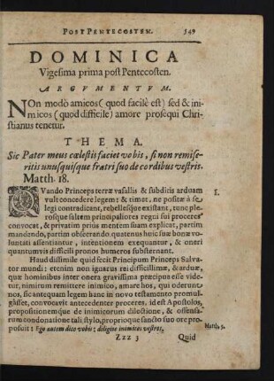 Dominica Vigesima prima post Pentecosten.
