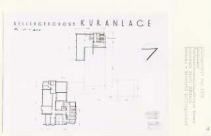Kuranlage (Diplomarbeit bei Kurt Dübbers): Kurhaus, Grundriss Kellergeschoss 1:200