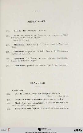 Gravures (Nr. 199-229)