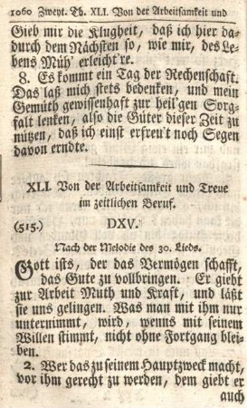 XLI. Von der Arbeitsamkeit und Treue im zeitlichen Beruf.