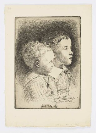 Pierre et Paul, aus: Philippe Burty, "L’eau-forte en 1878: cinquième année: trente eaux-fortes originales et inédites par trente des artistes les plus distingués", Paris 1878