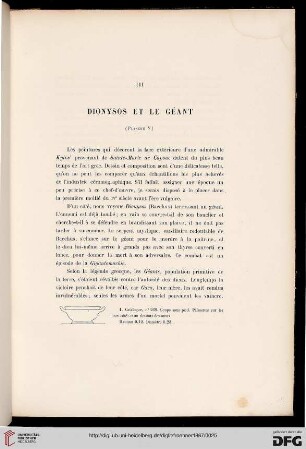 III: Dionysos e le géant