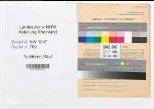 Entnazifizierung Paul Fuetterer , geb. 09.04.1894 (Sekretaer)