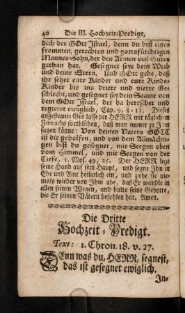 40-55, Die Dritte Hochzeit-Predigt