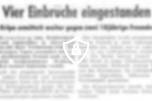 Vier Einbrüche eingestanden