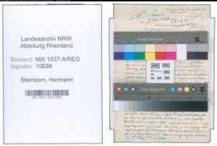 Entnazifizierung Hermann Steinborn , geb. 00.00.0000 ()