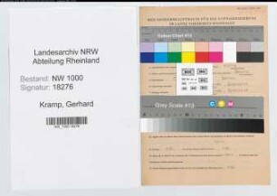 Entnazifizierung Gerhard Kramp, geb. 05.01.1913 (Lehrer)