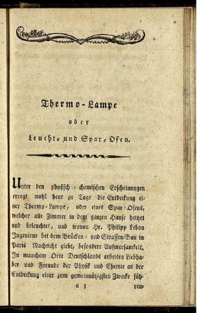 Thermo-Lampe oder Leucht- und Spar-Ofen