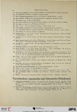 Verschiedene japanische und chinesische Kleinkunst (Nr. 647-689)