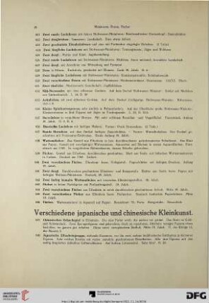 Verschiedene japanische und chinesische Kleinkunst (Nr. 647-689)