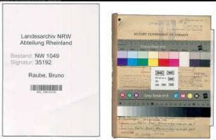 Entnazifizierung Bruno Raube , geb. 20.06.1893 (Bankbeamter)