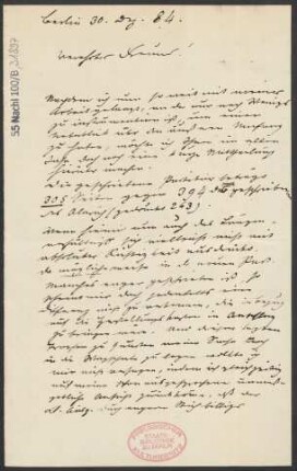 Brief an B. Schott's Söhne : 30.12.1884