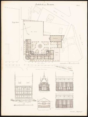 Realschule Bautzen: Lageplan 1:400, Ansichten, Schnitte 1:200