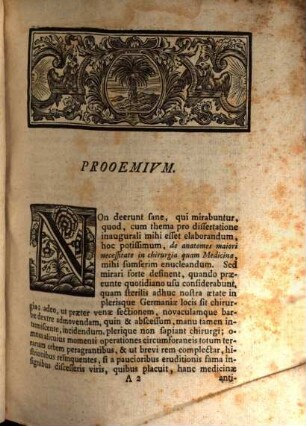 Diss. med. chir. de anatomes maiori in chirurgia quam medicina necessitate