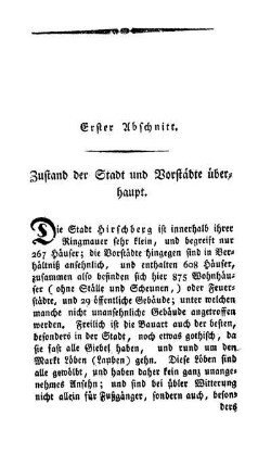 Erster Abschnitt. Zustand der Stadt und Vorstädte überhaupt.