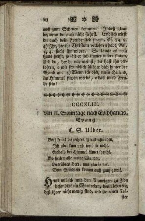 CCCXLIII. Am II. Sonntage nach Epiphanias. Evang.
