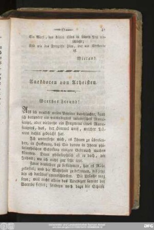 Anekdoten von Atheisten.