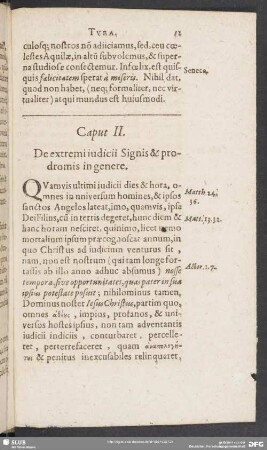 Caput II. De extremi iudicii Signis & prodromis in genere