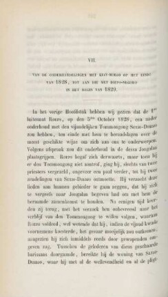 VII. Van de onderhandelingen met Kiay-Modjo op het einde van 1828, tot aan die met Diepo-Negoro in het begin van 1829