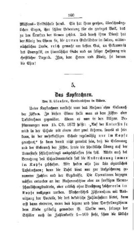 Das Kopfrechnen