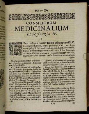 Consiliorum Medicinalium Centuria IV.