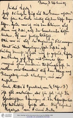 Postkarte vom 27.06.1907