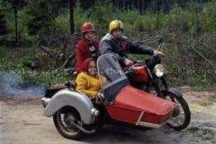 Himmelfahrts-Ausflug im Beisitzer-Motorrad bei Zittau in Sachsen
