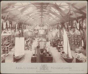 Pavillon der norwegischen Fischereiausstellung.