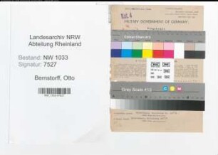 Entnazifizierung Otto Bernstorff , geb. 14.10.1902 (Polizeibeamter)