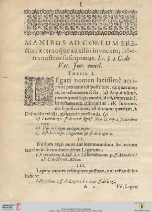 [Thesis I - XLIX]
