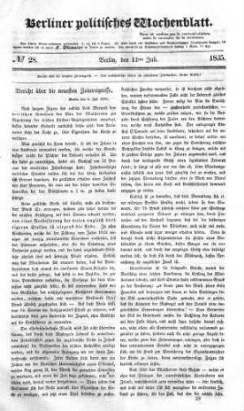 No 28, 11. Juli 1835
