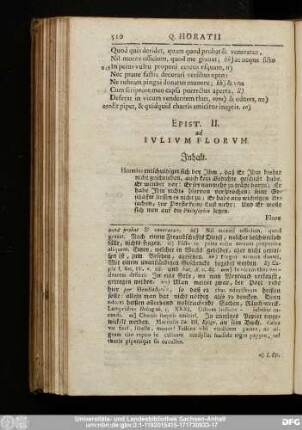 Epist. II. ad Iulium Florum.