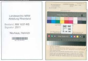 Entnazifizierung Heinrich Neuhaus , geb. 01.03.1894 (Stadtinspektor)