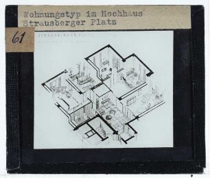 Berlin, Strausberger Platz,Berlin, Bauprojekt Stalinallee (heute Karl-Marx-Allee)
