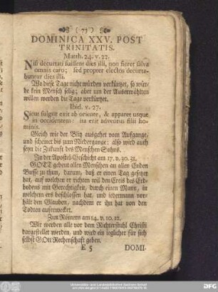 Dominica XXV. Post Trinitatis.