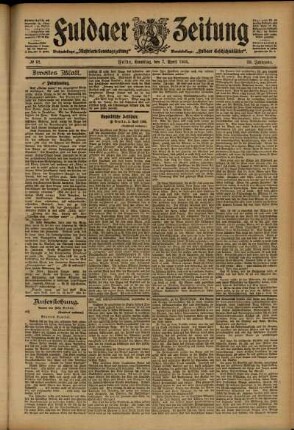Zweite Ausgabe vom Samstag, den 07. April 1906.