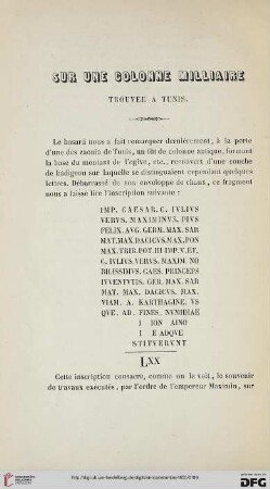 2: Sur une colonne milliaire trouvée à Tunis