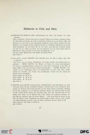 Bildwerke in Holz und Stein (Nr. 82-104)