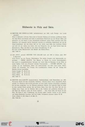 Bildwerke in Holz und Stein (Nr. 82-104)