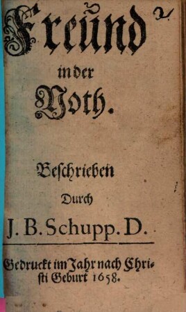 Freund in der Noth