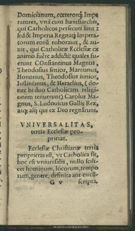 Universalitas, tertia Ecclesiae proprietas